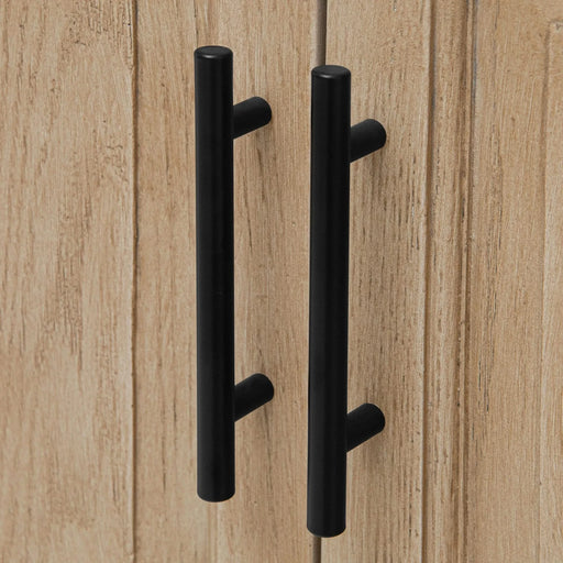 Modern Freestanding 32-Inch Bathroom Vanity with White Ceramic Sink, Hot and Cold Faucet, 2-Door Natural Cabinet & Open Iron Shelf, Magnesium Oxide Frame Default -DTYStore