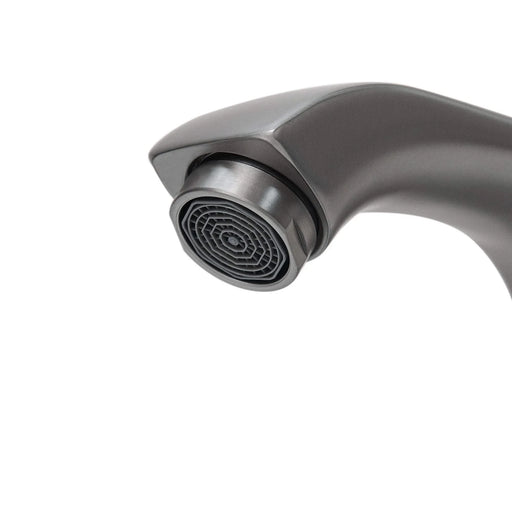 Modern Freestanding 36-Inch Bathroom Vanity with White Ceramic Sink, Hot and Cold Faucet, 2-Door Walnut Cabinet & Open Iron Shelf Default -DTYStore