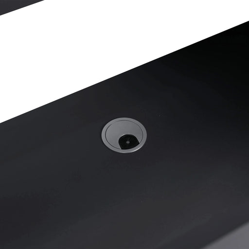 Modern Freestanding Bathroom Vanity White Resin Sink with Soft-Close Cabinet Doors in Plywood Default -DTYStore