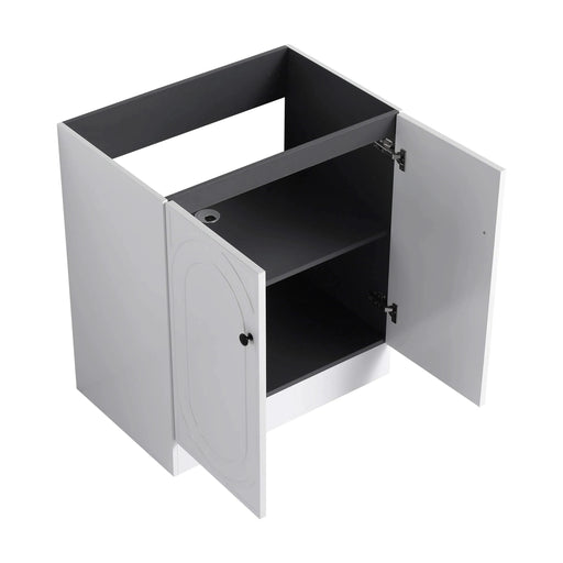 Modern Freestanding Bathroom Vanity White Resin Sink with Soft-Close Cabinet Doors in Plywood Default -DTYStore