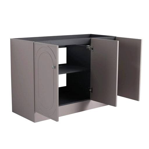 Modern Freestanding Bathroom Vanity with 3 Soft-Close Cabinet Doors in Khaki Plywood - 48 Inches, Excluding Sink Default -DTYStore