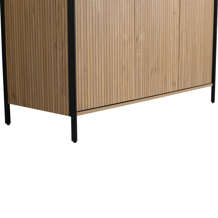 Modern Freestanding Bathroom Vanity with Adjustable Shelves in Light Coffee Plywood, 48' Default -DTYStore