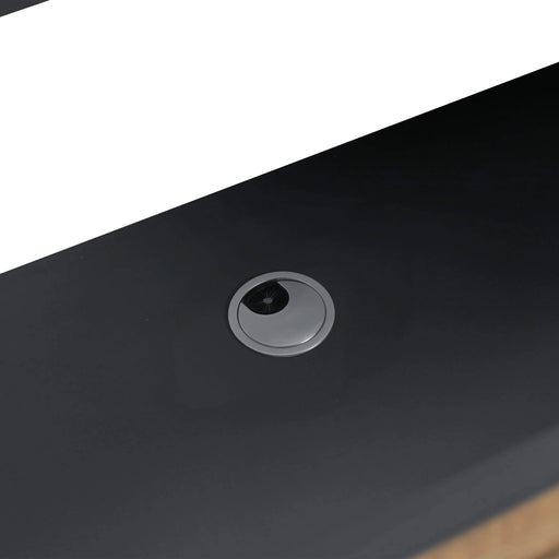 Modern Freestanding Bathroom Vanity with Resin Sink & Soft-Close Cabinet Doors, Light Coffee, Plywood, 36' Default -DTYStore