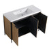 Modern Freestanding Bathroom Vanity with Resin Sink & Soft-Close Doors in Light Coffee Plywood, 48' Default -DTYStore