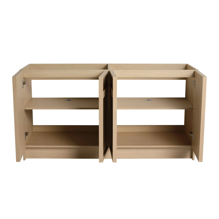 Modern Freestanding Bathroom Vanity with Soft-Close Cabinet Doors - Oak Finish - Plywood - 60 Inches Default -DTYStore