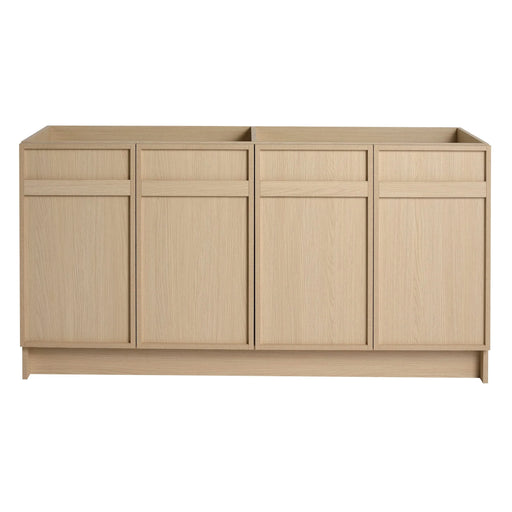 Modern Freestanding Bathroom Vanity with Soft-Close Cabinet Doors - Oak Finish - Plywood - 60 Inches Default -DTYStore