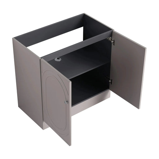 Modern Freestanding Bathroom Vanity with Soft-Close Cabinet Doors in Khaki Plywood, 36-Inch, Excluding Sink Default -DTYStore