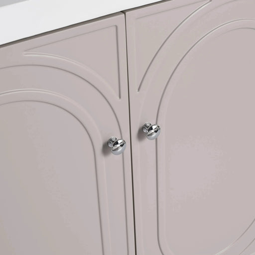 Modern Freestanding Bathroom Vanity with Soft-Close Cabinet Doors in Khaki Plywood, 36-Inch, Excluding Sink Default -DTYStore