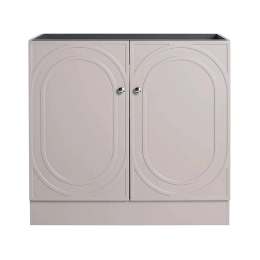 Modern Freestanding Bathroom Vanity with Soft-Close Cabinet Doors in Khaki Plywood, 36-Inch, Excluding Sink Default -DTYStore