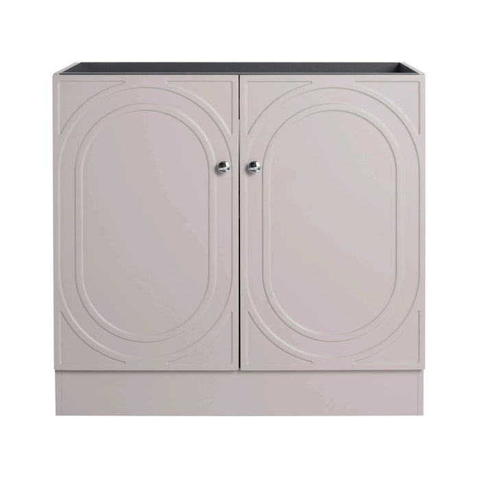 Modern Freestanding Bathroom Vanity with Soft-Close Cabinet Doors in Khaki Plywood, 36-Inch, Excluding Sink Default -DTYStore