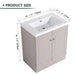Modern Freestanding Bathroom Vanity with White Resin Sink & Soft-Close Doors in Khaki Plywood, 30 Inch Default -DTYStore