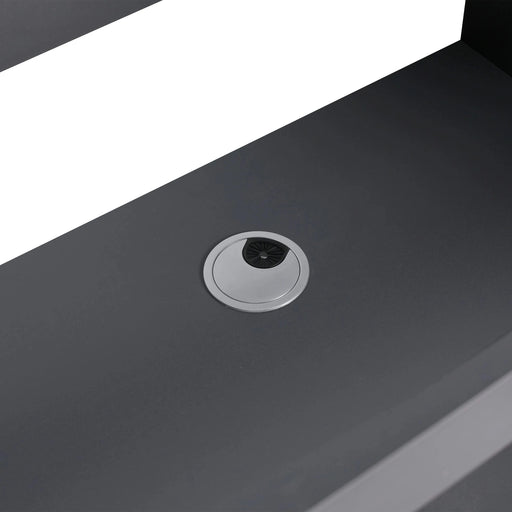 Modern Freestanding Bathroom Vanity with White Resin Sink & Soft-Close Doors in Khaki Plywood, 30 Inch Default -DTYStore