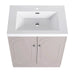 Modern Freestanding Bathroom Vanity with White Resin Sink & Soft-Close Doors in Khaki Plywood, 30 Inch Default -DTYStore