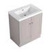 Modern Freestanding Bathroom Vanity with White Resin Sink & Soft-Close Doors in Khaki Plywood, 30 Inch Default -DTYStore