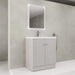 Modern Freestanding Bathroom Vanity with White Resin Sink & Soft-Close Doors in Khaki Plywood, 30 Inch Default -DTYStore