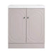 Modern Freestanding Bathroom Vanity with White Resin Sink & Soft-Close Doors in Khaki Plywood, 30 Inch Default -DTYStore