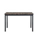 Modern Furniture 5 Piece Metal Dinette Set with Faux Marble Top in Black Default -DTYStore