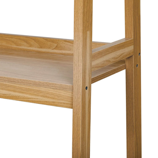 Modern Furniture Style 2 IN 1 Pet Friendly Dog Crate Ladder Bookcase in Ancient Oak MDF and Steel Default -DTYStore