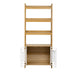 Modern Furniture Style 2 IN 1 Pet Friendly Dog Crate Ladder Bookcase in Ancient Oak MDF and Steel - DTY Store