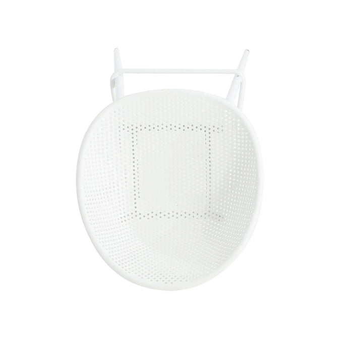 Modern Gable Outdoor Barstool Set of 2 with Weather-Resistant Plastic and Iron in White Default -DTYStore