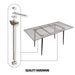 Modern Industrial Expandable Dining Table 47' to 63' with Marble Pattern MDF Top and Black Metal Legs, Default -DTYStore