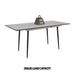 Modern Industrial Expandable Dining Table 47' to 63' with Marble Pattern MDF Top and Black Metal Legs, Default -DTYStore