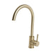 Modern Kitchen Sink Faucet with Single Handle Gold Finish Stainless Steel 14.8'' Height - DTY Store