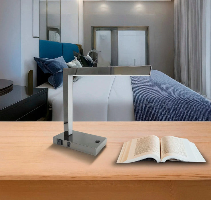 Modern LED Desk Lamp with USB & Power Outlet Default -DTYStore