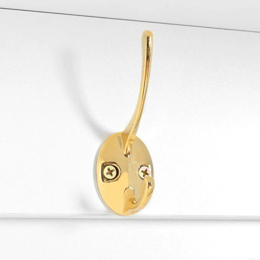 Modern Large Storage Hall Tree with Bench, Multifunctional Storage Bench with High Gloss Fluted Doors, Luxurious Coat Rack with 6 Gold Hooks and Legs for Entryway, Living Room, White Default -DTYStore