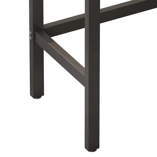 Modern Long Dining Table Set with 3 Stools, Easy Assembly, Natural Finish, MDF and Metal Construction Default -DTYStore