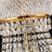 Modern Luxury K9 Crystal French Empire Chandelier Ceiling Light for Dining Room Bedroom 18.90 in Gold -DTYStore