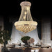 Modern Luxury K9 Crystal French Empire Chandelier Ceiling Light for Dining Room Bedroom 18.90 in Chrome -DTYStore