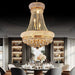 Modern Luxury K9 Crystal French Empire Chandelier Ceiling Light for Dining Room Bedroom 18.90 in Gold -DTYStore