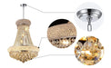 Modern Luxury K9 Crystal French Empire Chandelier Ceiling Light for Dining Room Bedroom 18.90 in Chrome -DTYStore