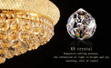 Modern Luxury K9 Crystal French Empire Chandelier Ceiling Light for Dining Room Bedroom 18.90 in Gold -DTYStore