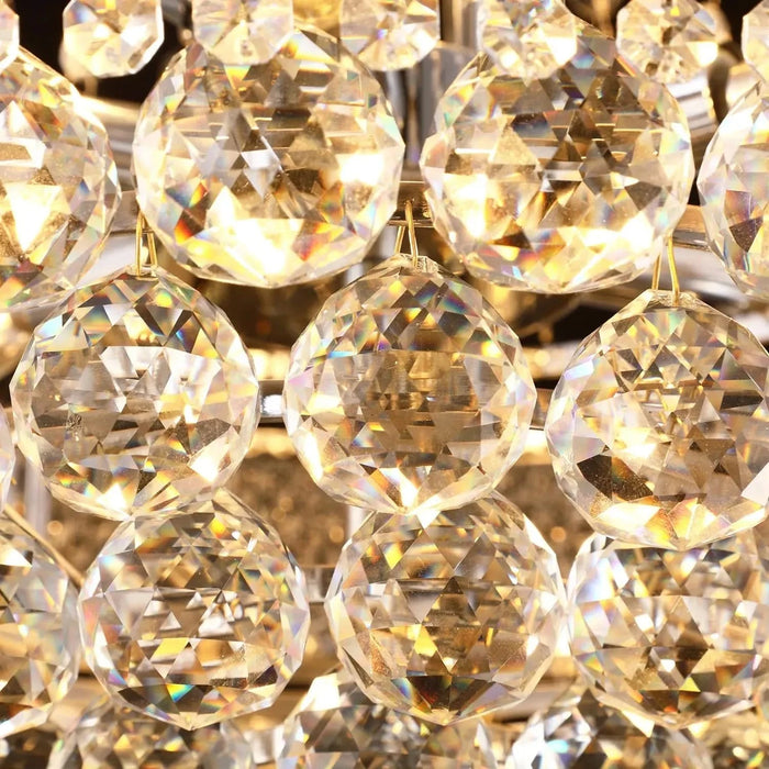 Modern Luxury K9 Crystal French Empire Chandelier Ceiling Light for Dining Room Bedroom 18.90 in Chrome -DTYStore