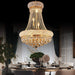 Modern Luxury K9 Crystal French Empire Chandelier Ceiling Light for Dining Room Bedroom 18.90 in Gold -DTYStore