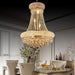 Modern Luxury K9 Crystal French Empire Chandelier Ceiling Light for Dining Room Bedroom 18.90 in Gold -DTYStore