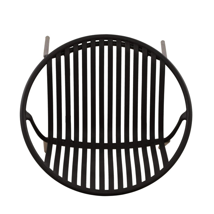 Modern Metal and Polypropylene 7-Piece Outdoor Dining Set with Stackable Chairs, Black Default -DTYStore