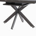 Modern Mid-Century Extendable Black Dining Table with Metal X Shape Legs, MDF Top, 62.4 to 78.15 inches Default -DTYStore
