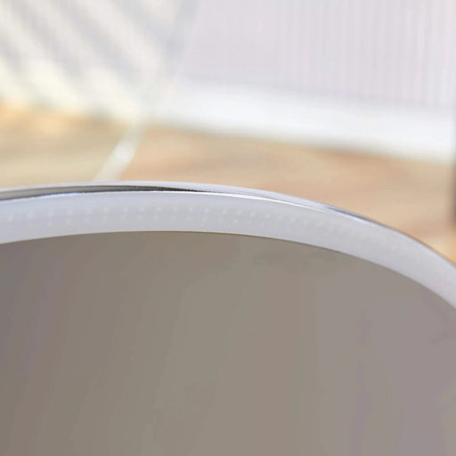 Modern Minimalist Circular Dining Table with Glass Top and Electroplated Silver Metal Legs for Restaurants and Living Rooms Default -DTYStore