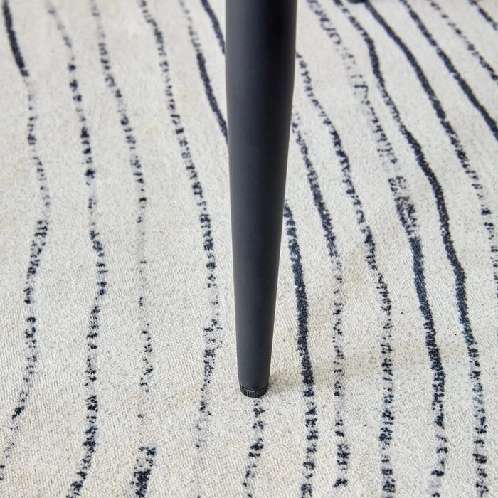 Modern Minimalist Dining Chairs Set of Four with Black PU Leather and Metal Legs Default -DTYStore