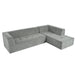 Modern Minimalist L-Shaped Modular Sofa Set Light Gray Chenille 112.2*74' Default -DTYStore
