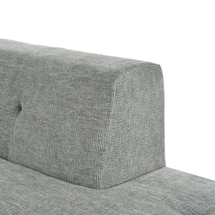 Modern Minimalist L-Shaped Modular Sofa Set Light Gray Chenille 112.2*74' Default -DTYStore