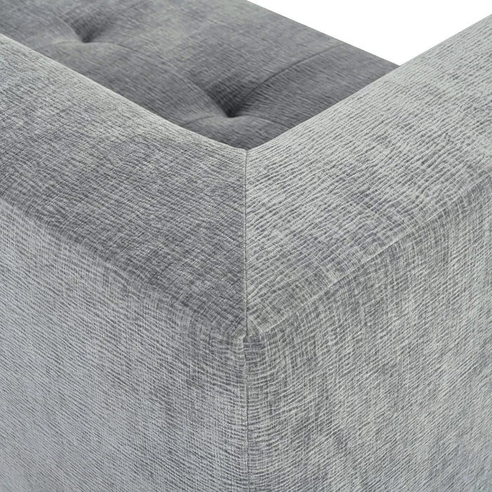 Modern Minimalist L-Shaped Modular Sofa Set Light Gray Chenille 112.2*74' Default -DTYStore