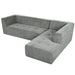 Modern Minimalist L-Shaped Modular Sofa Set Light Gray Chenille 112.2*74' Default -DTYStore
