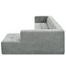 Modern Minimalist L-Shaped Modular Sofa Set Light Gray Chenille 112.2*74' Default -DTYStore