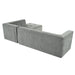 Modern Minimalist L-Shaped Modular Sofa Set Light Gray Chenille 112.2*74' Default -DTYStore
