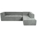 Modern Minimalist L-Shaped Modular Sofa Set Light Gray Chenille 112.2*74' Default -DTYStore