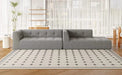Modern Minimalist L-Shaped Modular Sofa Set Light Gray Chenille 112.2*74' Default -DTYStore